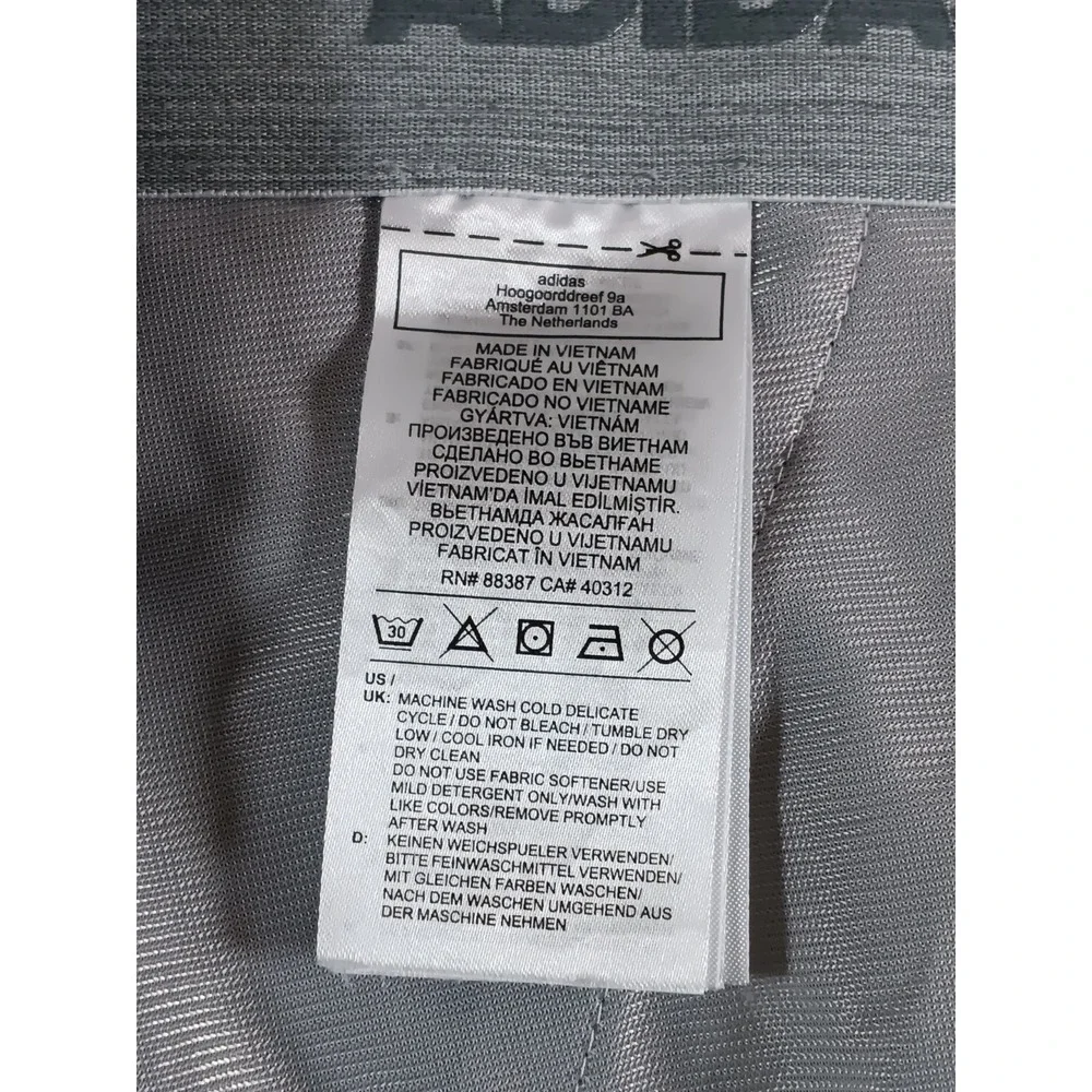 Adidas Golf Pants Mens 40x34 Gray Stretch Performance Flat Front Lightweight